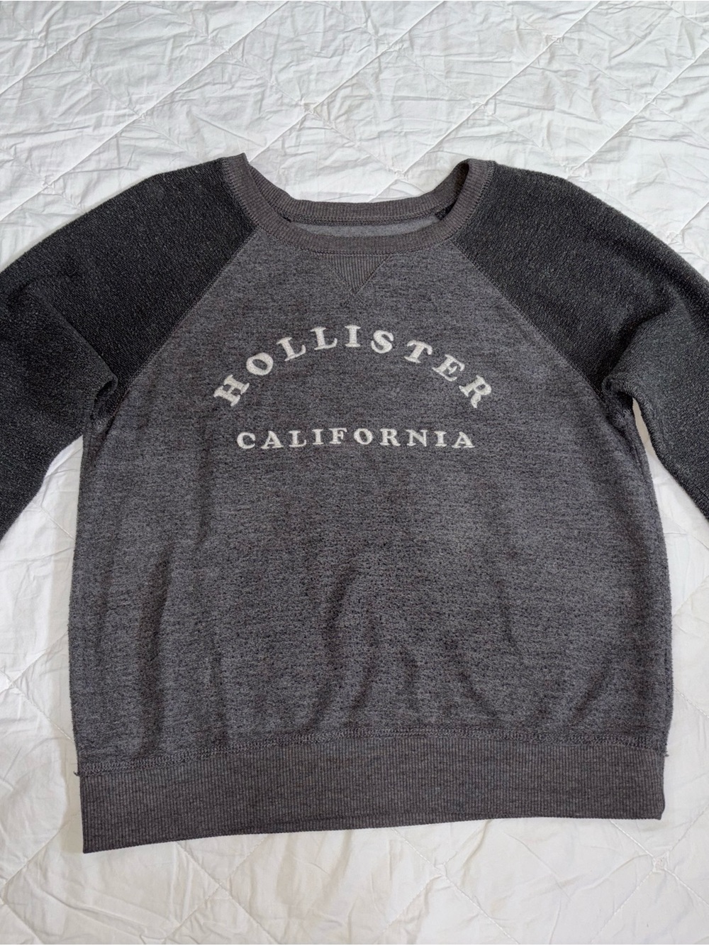 Vintage Hollister Dark Gray Crewneck Sweatshirt with California Logo